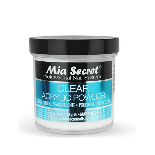 MIA SECRET CLEAR ACRYLIC POWER TRANSPARENTE 8oz