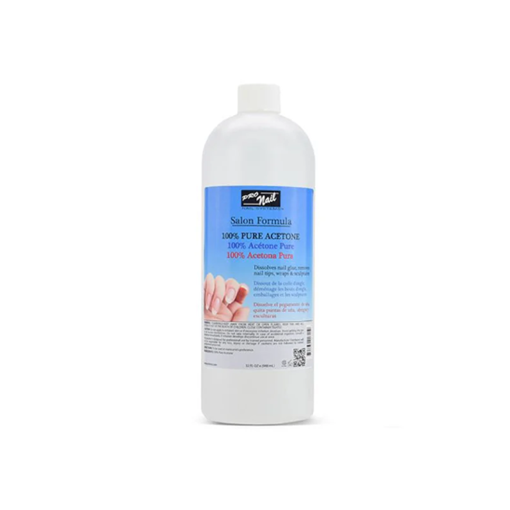 PRO NAIL 100% PURE ACETONE 1 GALLON / 32fl / 16fl