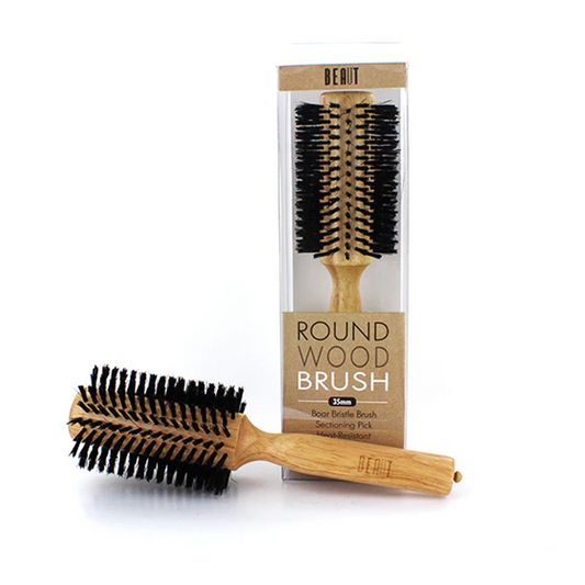 BEAUT ROUND WOOD BRUSH  35 MM