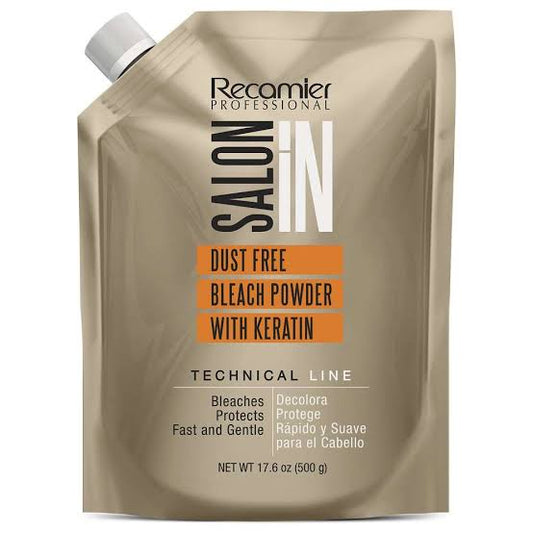 Dust free bleach powder with keratin Recamier salón in 500gr