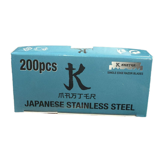HOJAS DE AFEITAR DE ACERO INOXIDABLE JAPONESA 200 UDS.